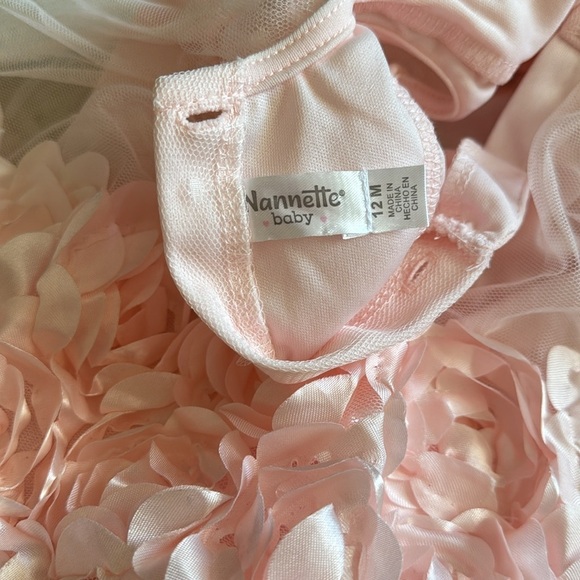 Nannette Baby appliqué and tulle floral dress size 12m - Picture 3 of 3